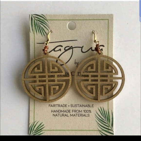 Medallion Earrings Open Work - Picture 1 of 3